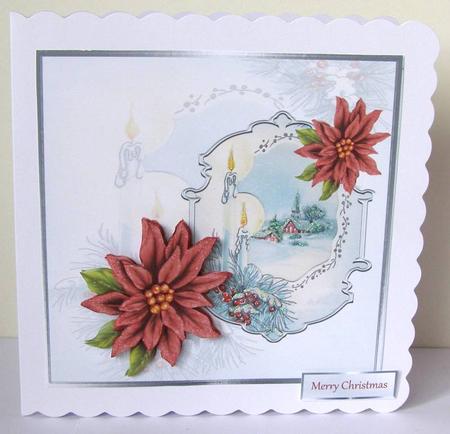 Church in the Distance 7x7 Card with Decoupage by Margaret McCartney