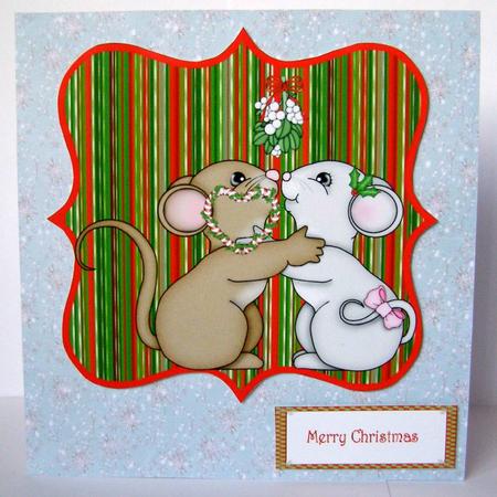 Christmouse Love Large Topper by Margaret McCartney