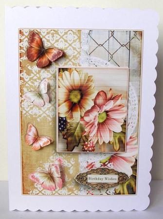 Cardtopper with Matching Envelope Chrysanthemum 638 by Margaret McCartney