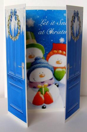 3 Happy Snowmen, Gatefold by Margaret McCartney