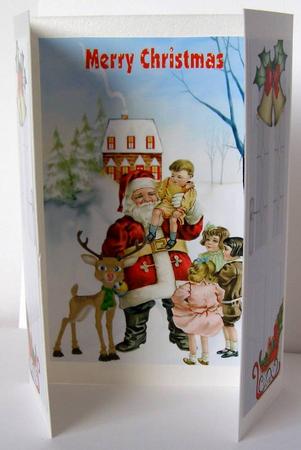 Lovely Santa with the Children, Gatefold by Margaret McCartney