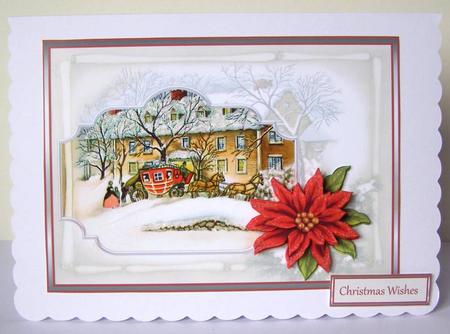 Vintage Christmas Coach and Horses by Margaret McCartney
