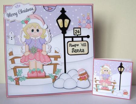 3D Little Christmas Fairy Sleeps Till Santa Countdown Card by Margaret McCartney