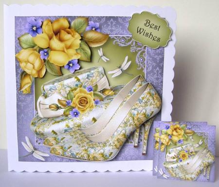Head Over Heels Dragonfly Roses by Margaret McCartney
