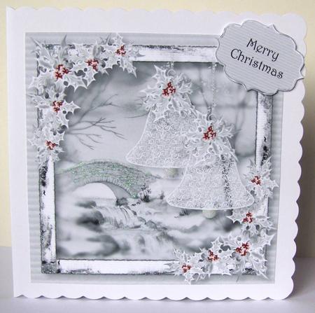 Silver Winter Scene 8x8 Quick Topper by Margaret McCartney