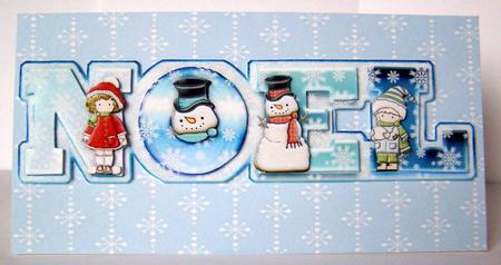 Noel with Snow Multi Use Sheet by Margaret McCartney