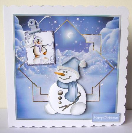 Enchanted Christmas 7x7 Card with Decoupage by Margaret McCartney
