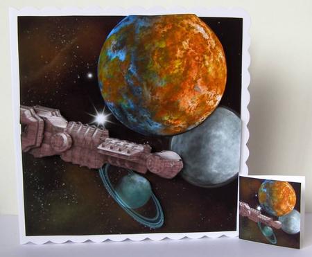 The Final Frontier - 3D Space Explorers 10 Decoupage + Insert & Tag by Margaret McCartney