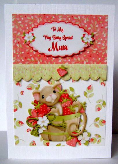 Very Berry Special Mum A5 Card by Margaret McCartney