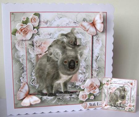 Beautiful Mother and Baby Card Front Kit by Margaret McCartney