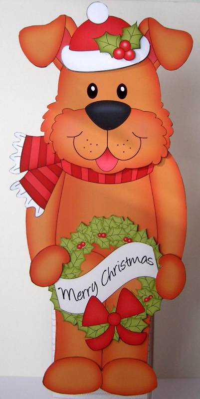 3D on the Shelf Card Kit - Little Christmas Rusty Dog by Margaret McCartney