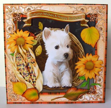 Autumn Wishes Happy Birthday 8x8 Cf by Margaret McCartney