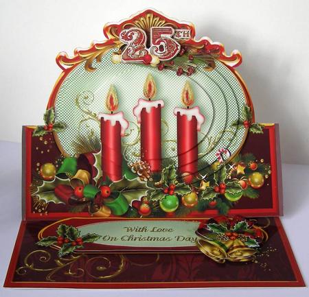 It's Christmas with Candles Easel by Margaret McCartney