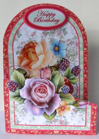 English Roses- Cutaway Card by Margaret McCartney