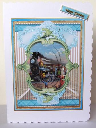 Train Male Card by Margaret McCartney