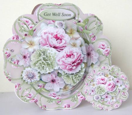 Shabby Flowers - Fancy Shaped Card Mini Kit by Margaret McCartney