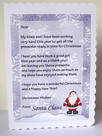 Christmas Letter from Santa - Girl by Margaret McCartney
