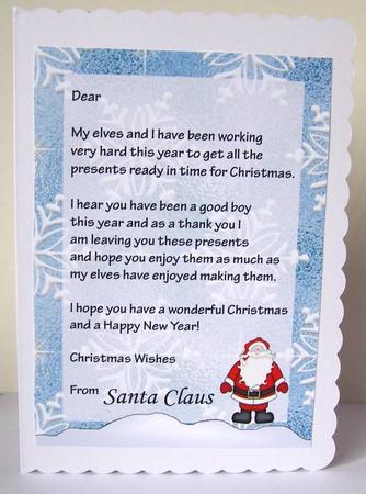 Christmas Letter from Santa - Boy by Margaret McCartney