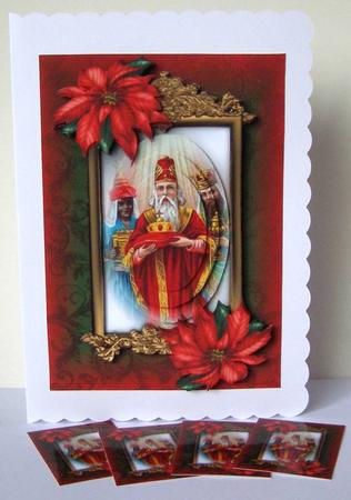 Three Wise Men Red Poinsettias by Margaret McCartney