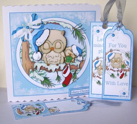 8x8 Owl Christmas Wishes Mini Kit by Margaret McCartney