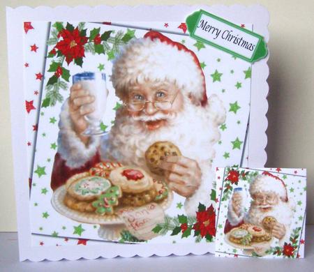 Cheers for the Milk & Cookies Happy Santa 8x8 by Margaret McCartney