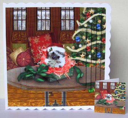 Yule Tide Magic Mistletoe Kisses from Jed Hedgehog 2 + Tag + by Margaret McCartney