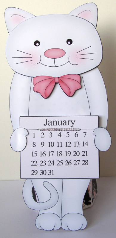 3D on the Shelf Everlasting Calendar Kit - Little Cat by Margaret McCartney