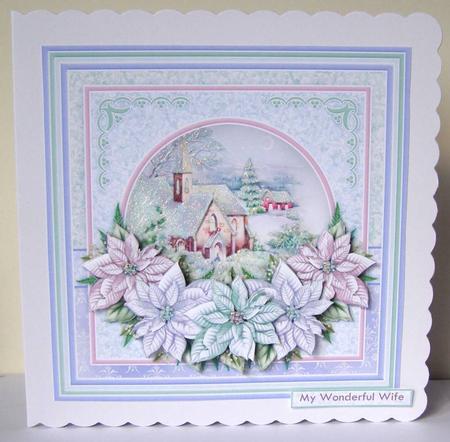 Christmas Eve Church Visit 8x8 Decoupage Mini Kit by Margaret McCartney