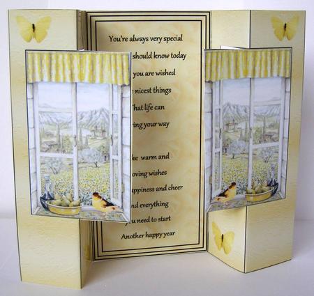 Through My Window Double Fold Back Card by Margaret McCartney