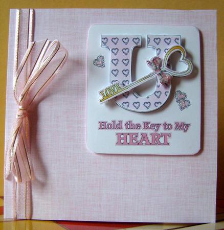 U Hold the Key to My Heart - Card Topper by Margaret McCartney