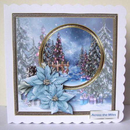 Christmas Lights 7x7 Card with Decoupage by Margaret McCartney