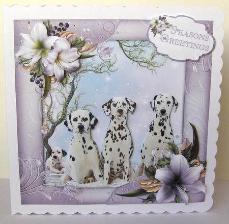 Christmas Dalmatians Winter Scene Mini Kit by Margaret McCartney