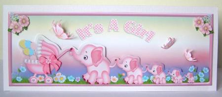 Elephant Babies Baby Girl Lg.dl by Margaret McCartney