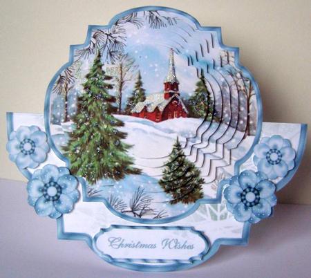 Christmas Morn - Shaped Wobble Card Mini-kit by Margaret McCartney