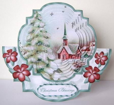 Christmas Carols - Shaped Wobble Card Mini-kit by Margaret McCartney