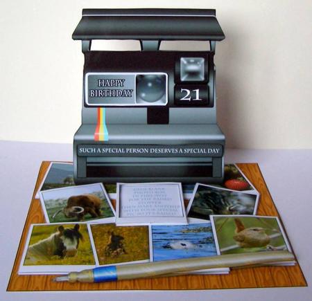 Retro Camera Birthday Easel Kit by Margaret McCartney