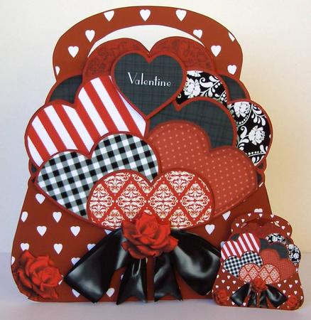 Stuffed with Love Hearts Handbag Shaped Card Kit by Margaret McCartney