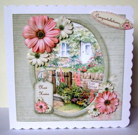 New Home Card Topper Cottage by Margaret McCartney