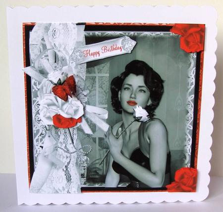 The White Rose Beauty Card Front Kit by Margaret McCartney