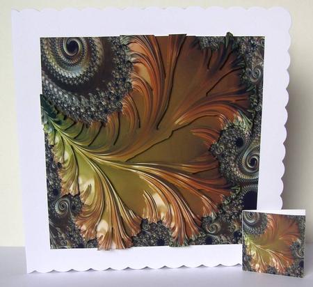 Fantasy Spectrum - Fractal Beauty Metallic Leaf + Insert+tag by Margaret McCartney