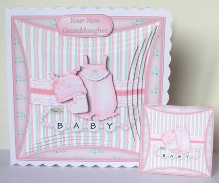 Baby Girl - Curved Frame Card Mini Kit by Margaret McCartney