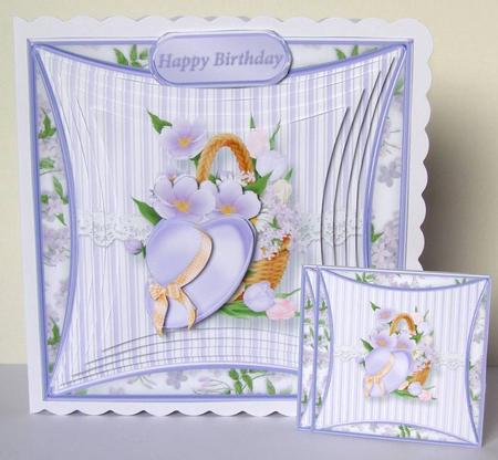 Spring Basket - Curved Frame Card Mini Kit by Margaret McCartney