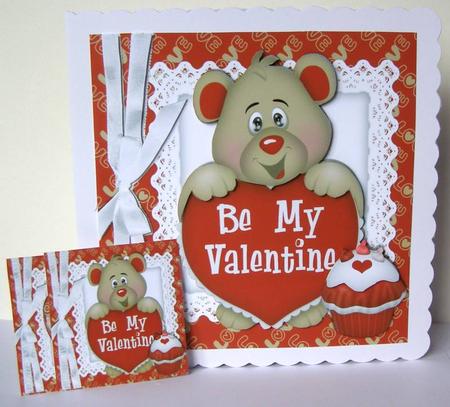 Be My Valentine, My Little Cupcake Cute Teddy 8x8 Mini Kit by Margaret McCartney