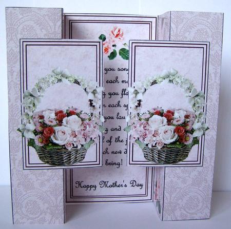 Basket of Roses for My Mother Double Fold Back by Margaret McCartney