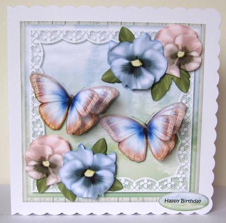 Pansies & Butterflies Mini Kit by Margaret McCartney