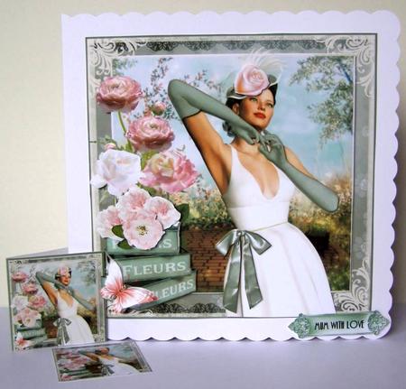 A Beautiful Garden Walk Card Front Kit by Margaret McCartney