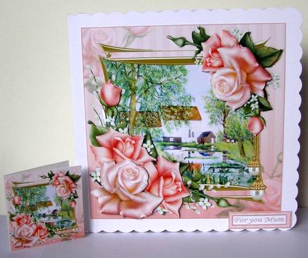 8x8 Peckham Mill Scene with Roses Mini Kit by Margaret McCartney