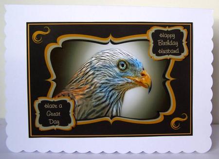 Red Kite Birthday Card for Dad, Son, Brother or Husband by Margaret McCartney