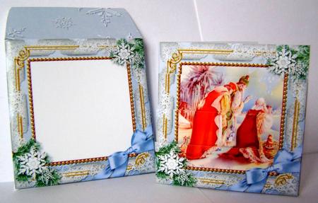 We 3 Kings Snow Mini Card Envelope Bottom Stacker Aio by Margaret McCartney