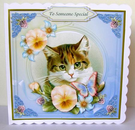 Vintage Cat Someone Special 7x7 Cf. by Margaret McCartney